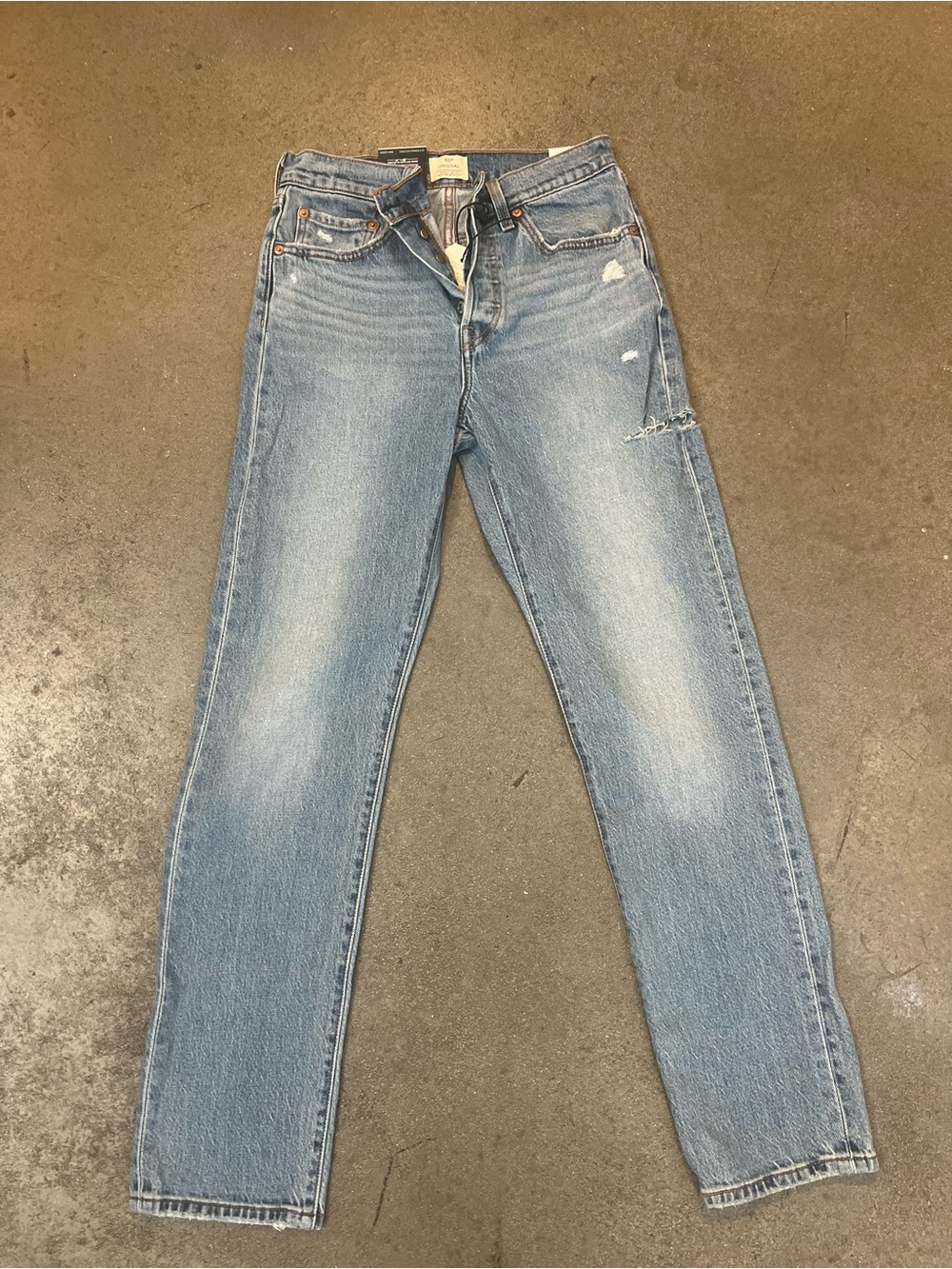 Women’s Classic Light Blue High Rise Straight-Leg Jeans